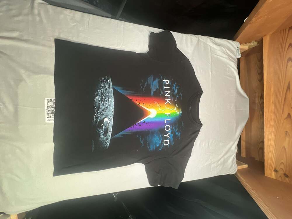Liquid Blue Pink Floyd Moon Prism Graphic T-Shirt XL